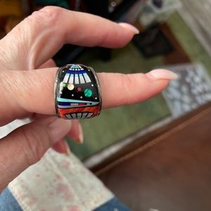 Handmade SS Inlay Ring